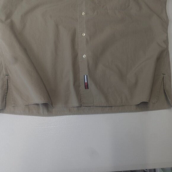 Tommy Hilfiger Size  16 1/2x34/35 Khaki Long Sleeved Button Down - Picture 10 of 16